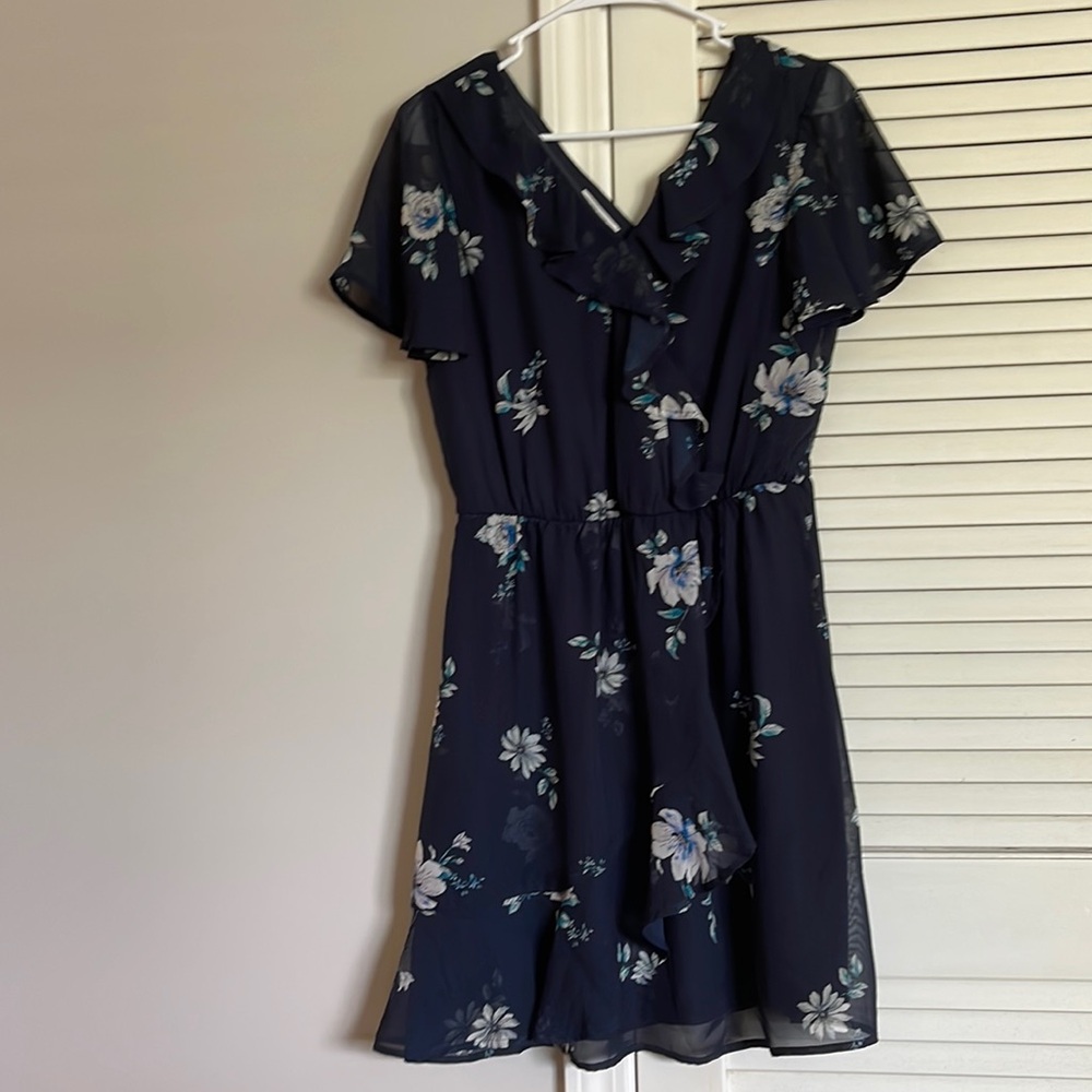 Blue floral dress